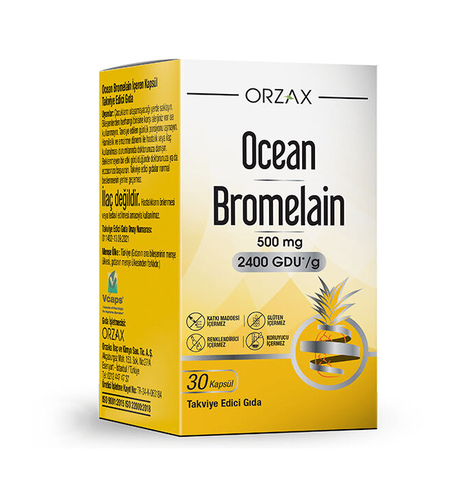 Orzax Ocean Bromelain 30 Kapsül