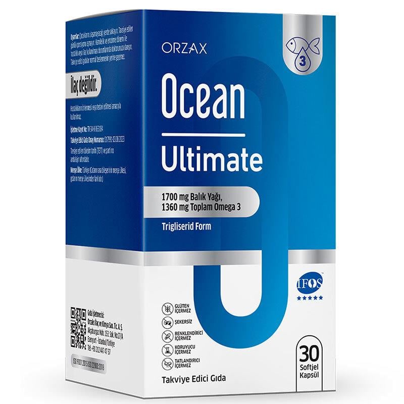 Orzax Ocean Ultimate Balık Yağı 1700 mg 30 Softjel Kapsül
