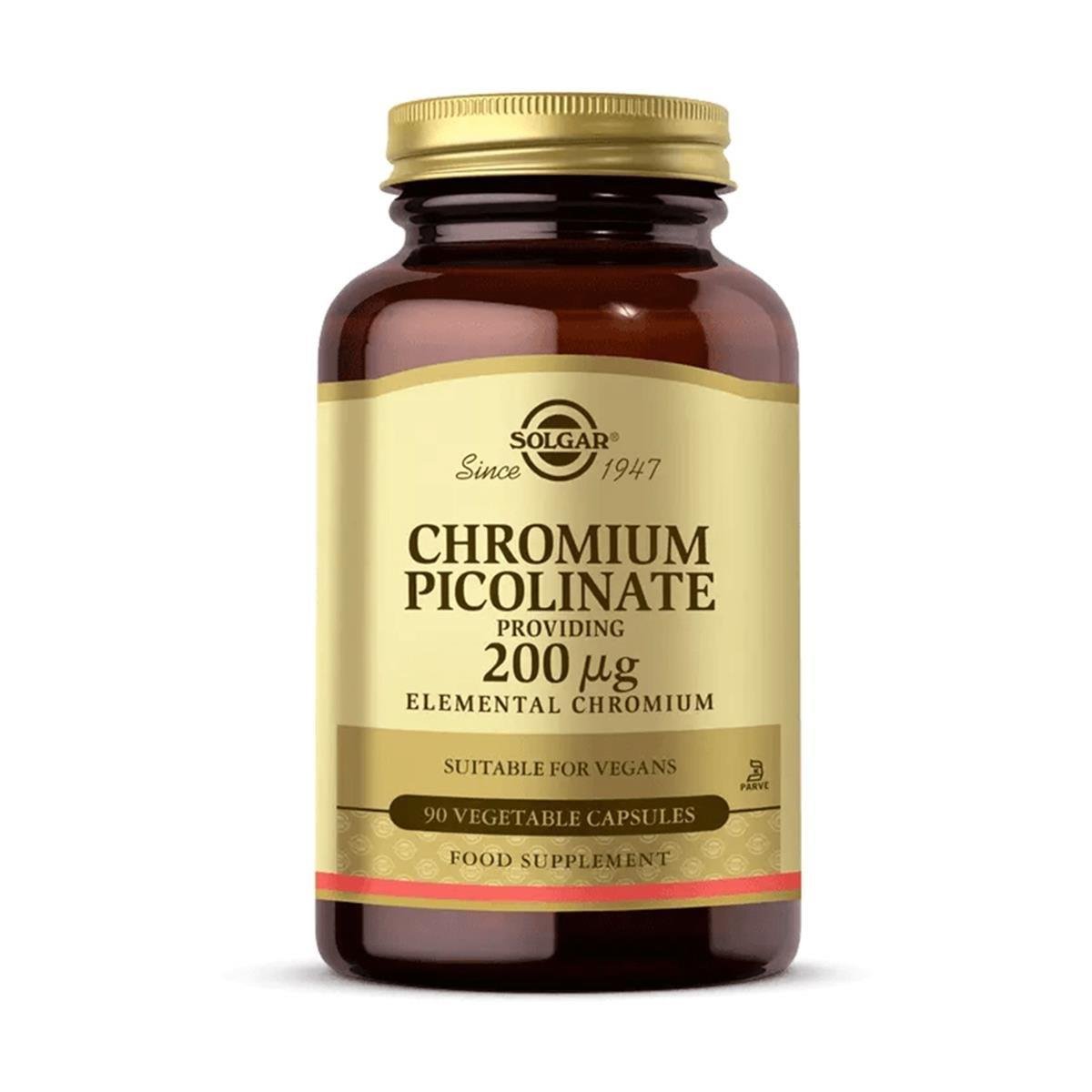 Solgar Chromium Picolinate 200 mcg 90 Kapsül (Krom Pikolinate)