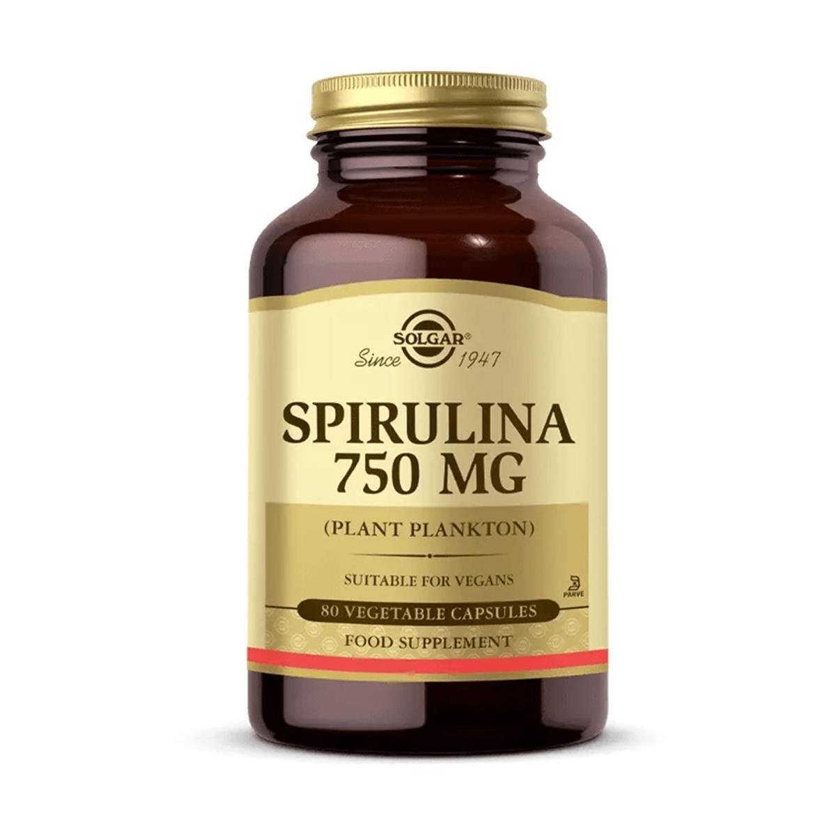 Solgar Spirulina 750 mg 80 Kapsül