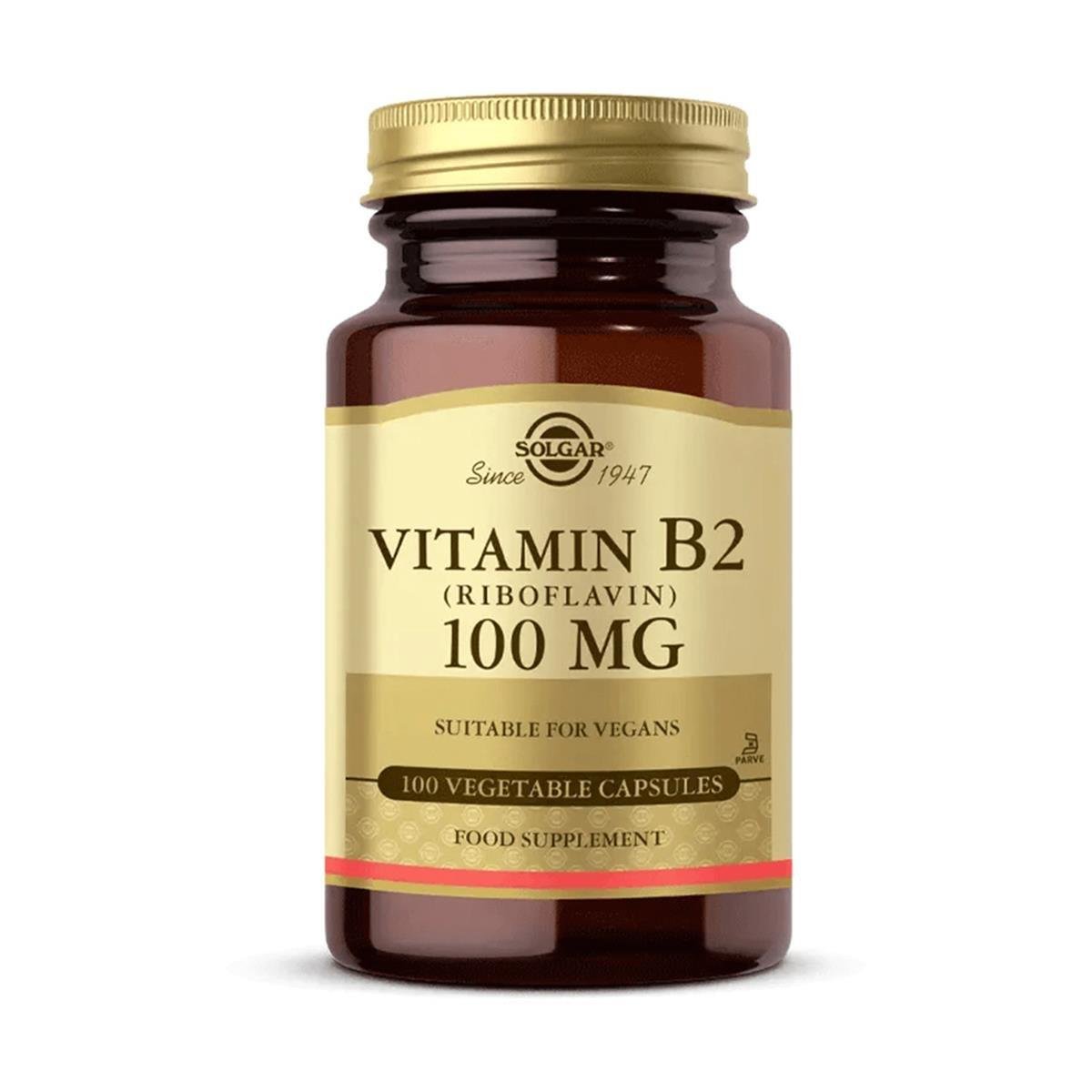 Solgar Vitamin B2 (Riboflavin) 100 MG 100 Kapsül