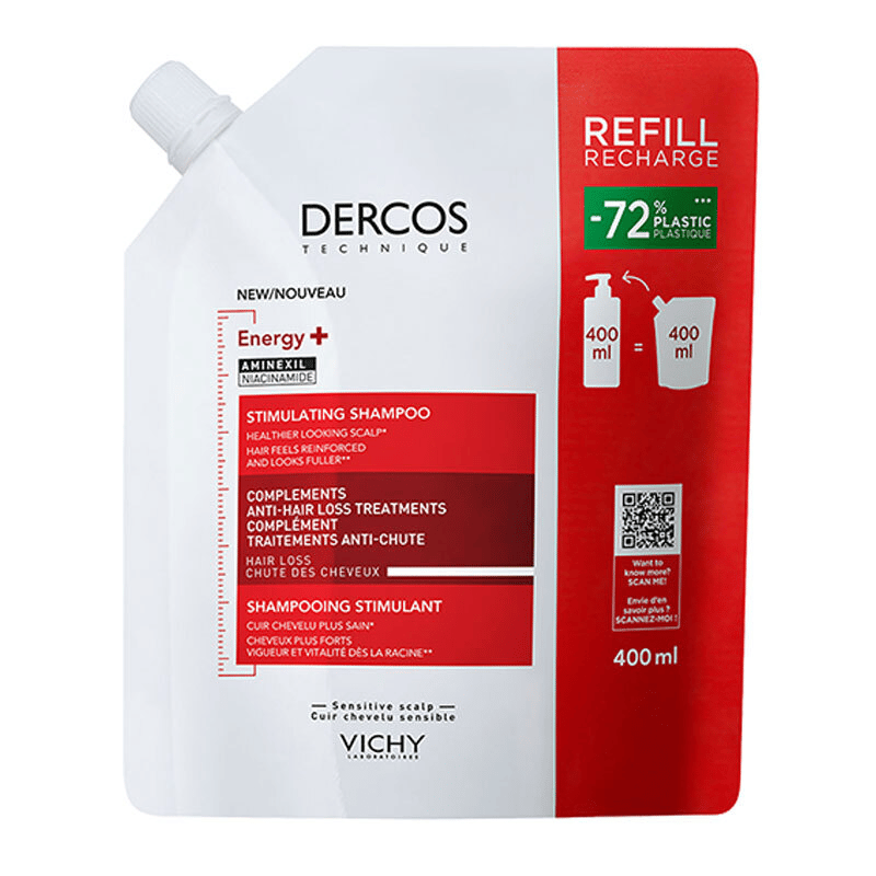 Vichy Dercos Energising Saç Dökülmesine Karşı Şampuan 390 ml - Refill