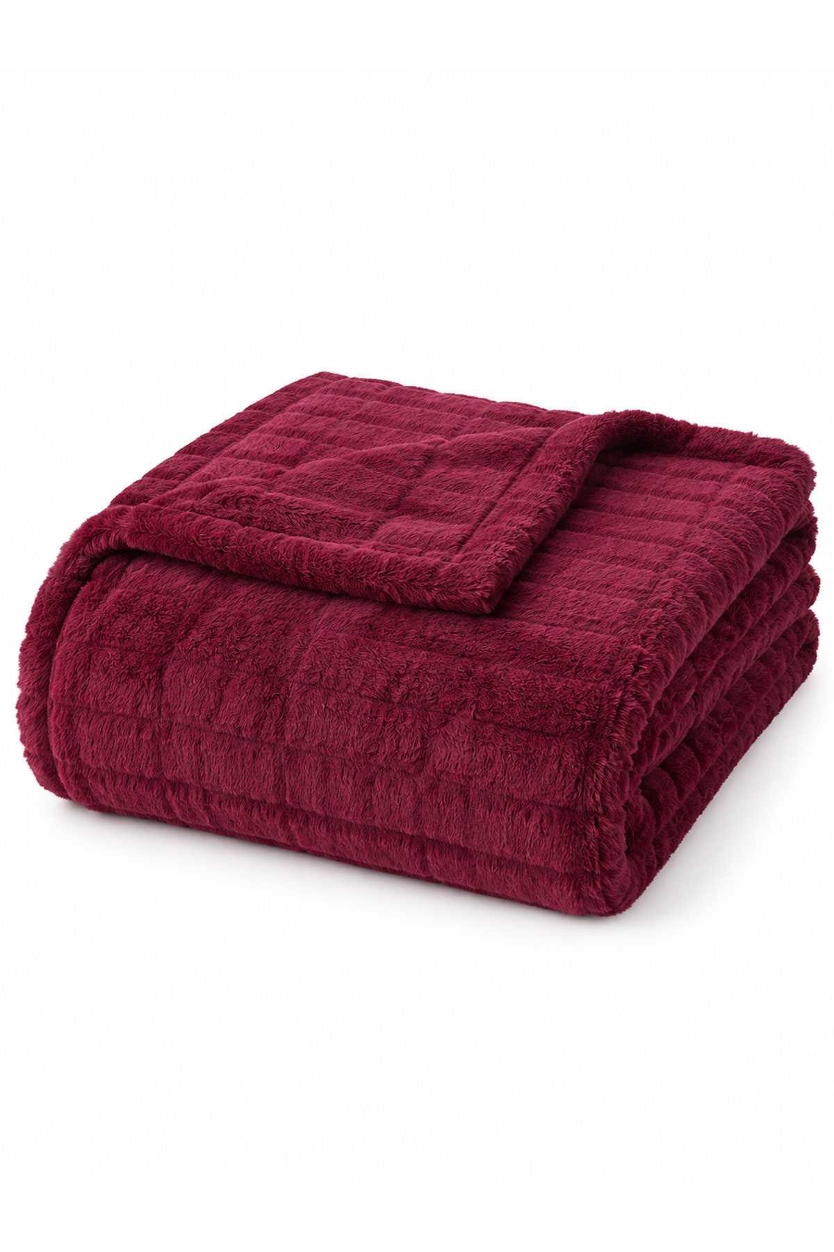 Tek Kişilik Wellsoft TV Battaniyesi Softly 100x175 cm Bordo