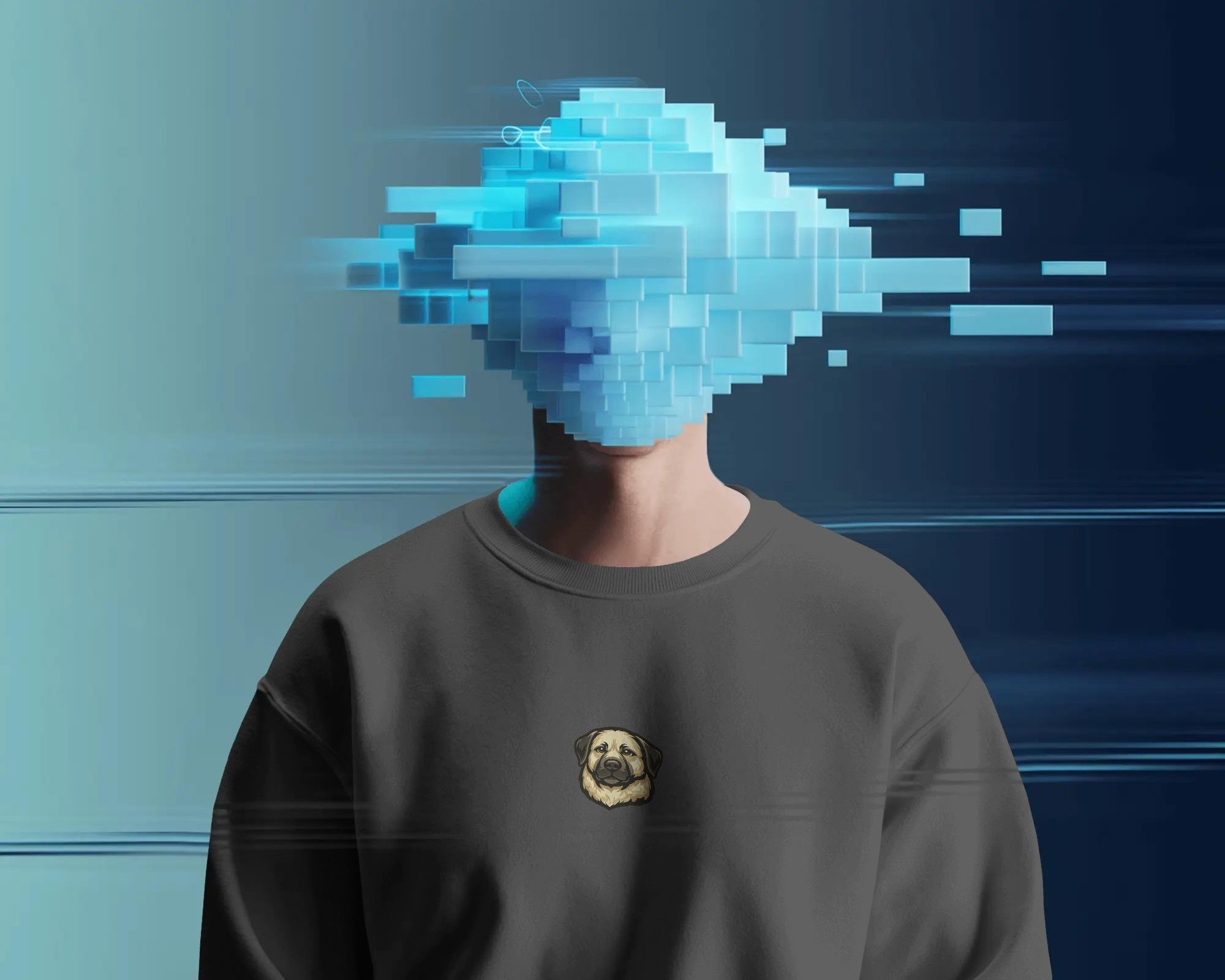 Minimal Kangal Baskılı Sweatshirt – Güçlü Anadolu Köpeği Tasarımı