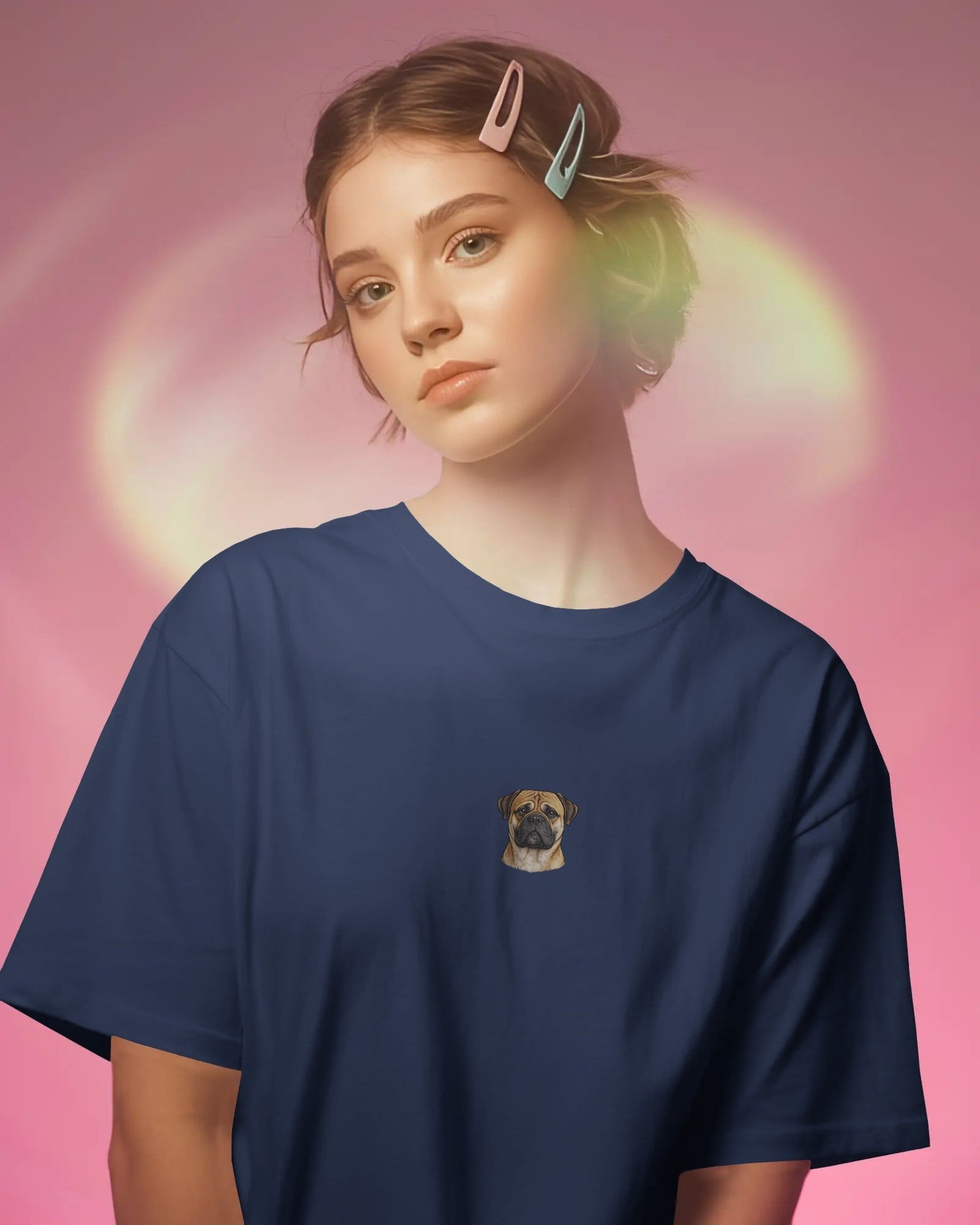 Pug Zarafeti – Kadın Oversize Tişört