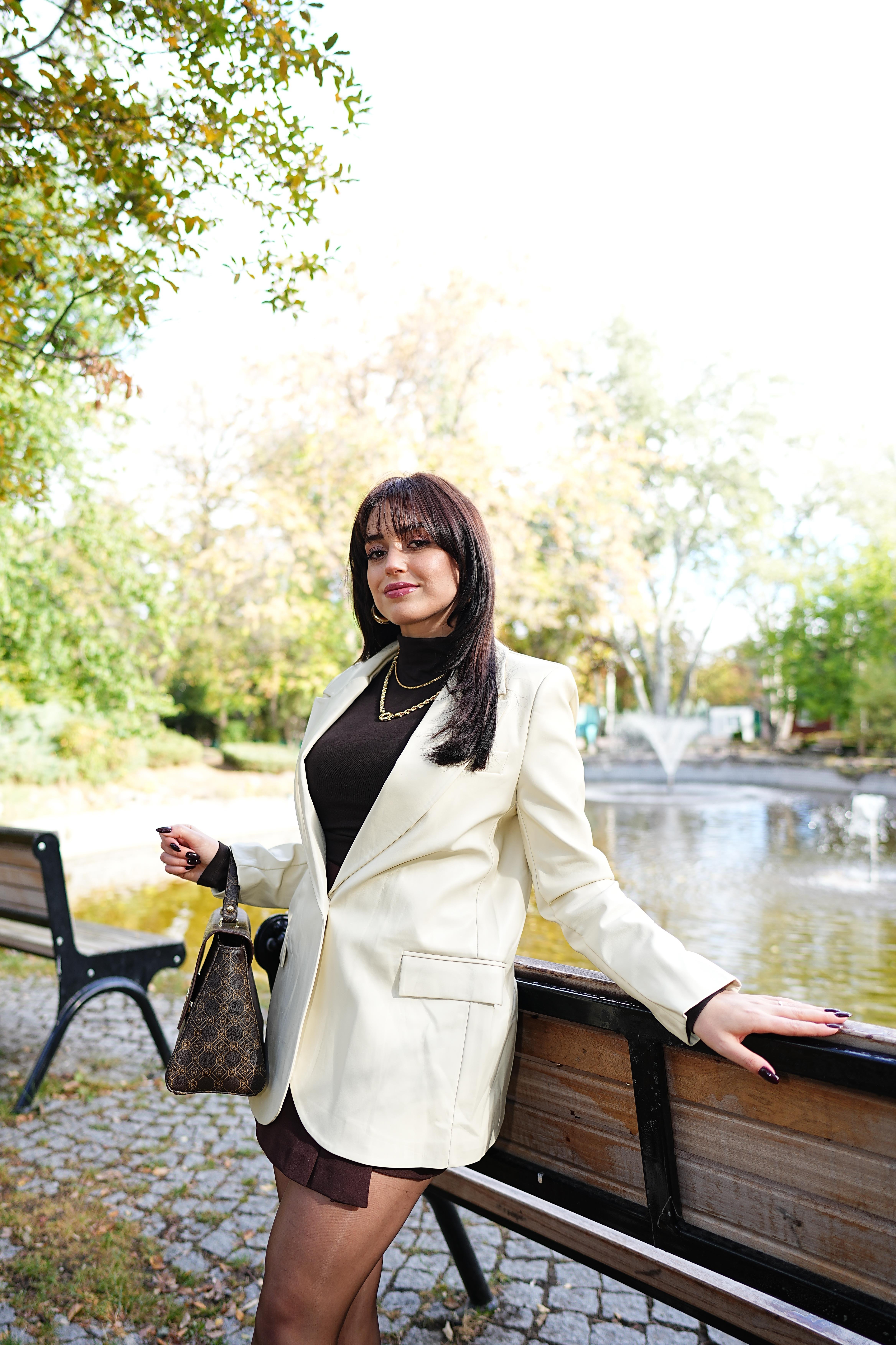 KREM DERİ BLAZER CEKET