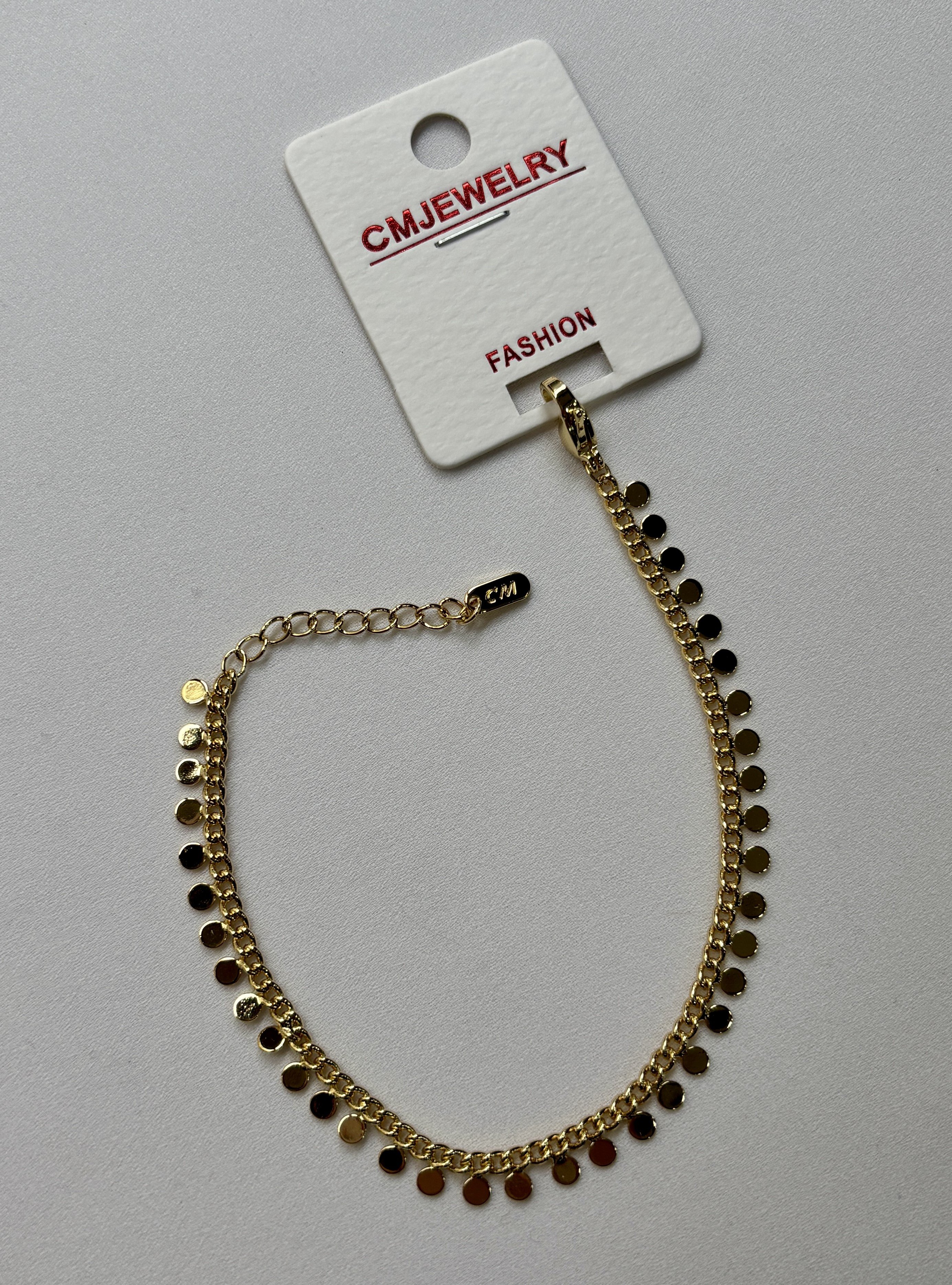 MİNİ PLAK DETAYLI GOLD BİLEKLİK