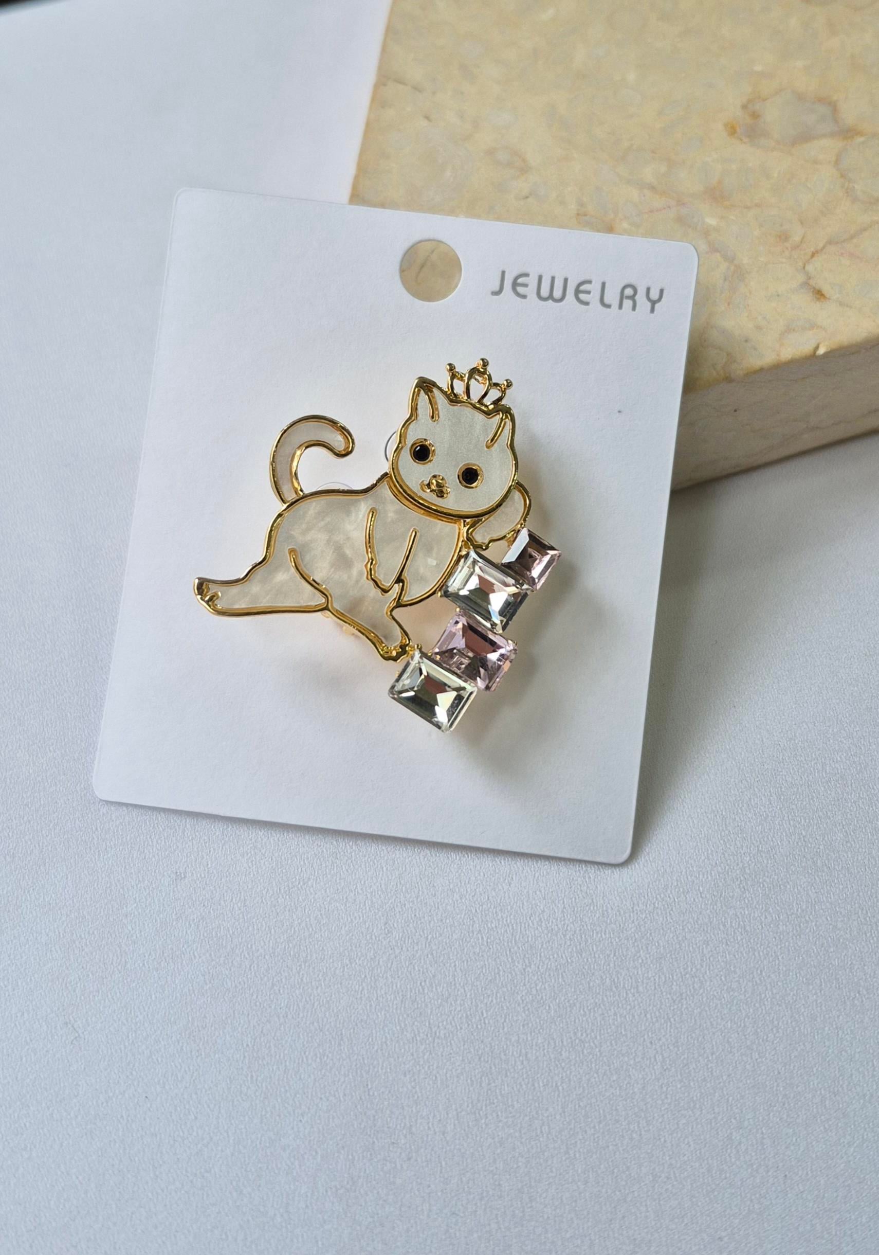 KEDİ FİGÜRLÜ BROŞ 