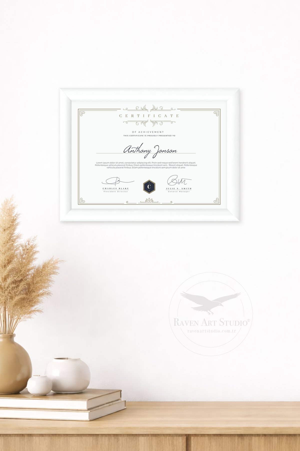 A4 Çerçeve Ekonomik Pergamon Beyaz