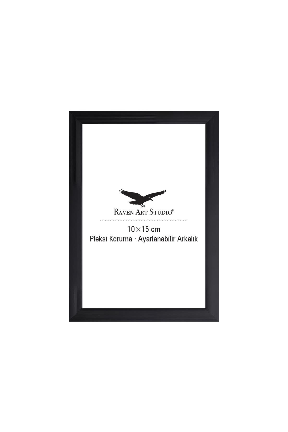 Ermitaj 10cm x 15cm Siyah Resim Fotoğraf Belge Poster Evrak Çerçevesi Korumalı Kırılmaz Pleksi Cam