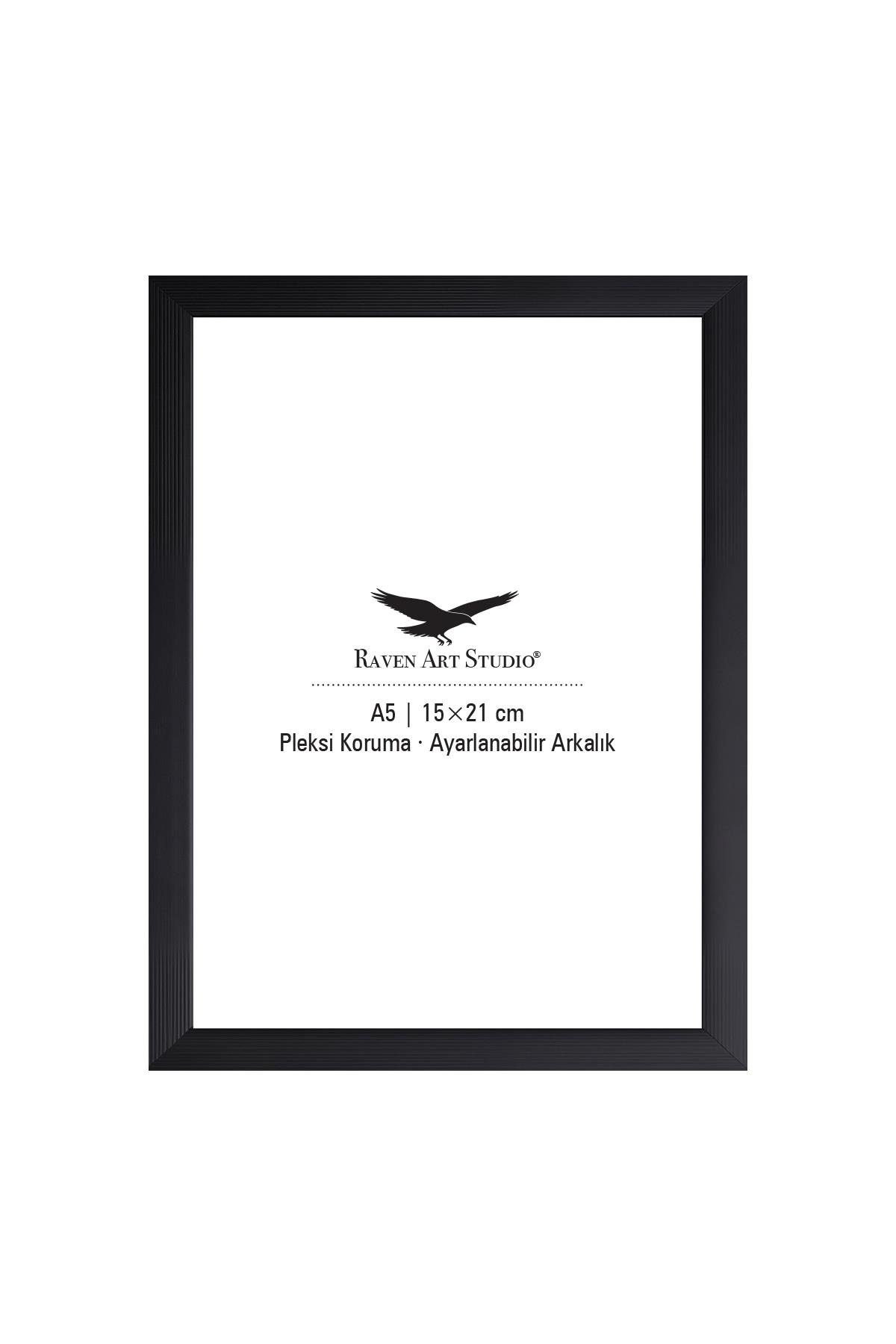 Ermitaj A5-15cm x 21cm Siyah Resim Fotoğraf Belge Poster Evrak Çerçevesi Korumalı Kırılmaz Pleksi Cam