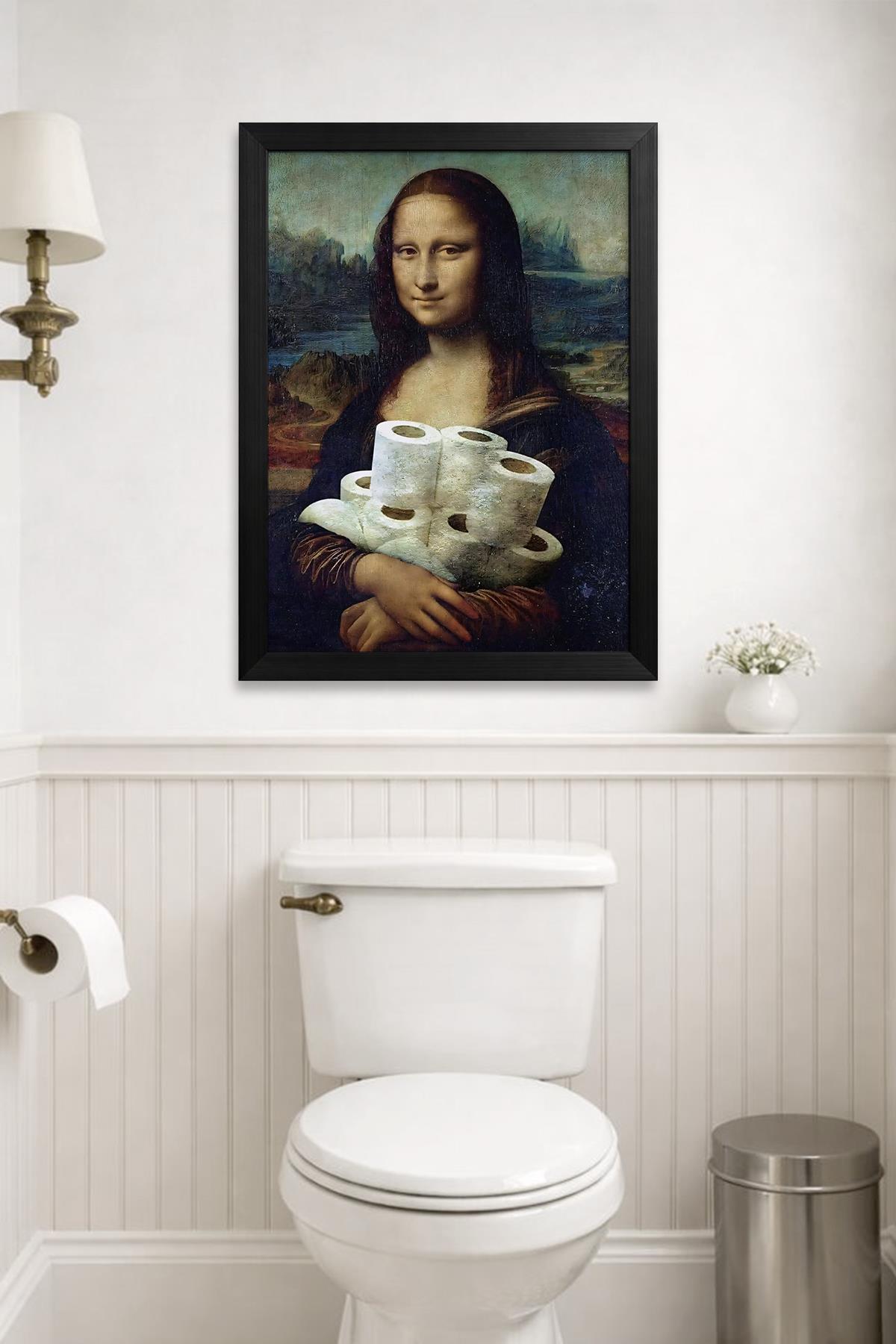 KOI Art Design Mona Rolls Tablo + Ermitaj A3-30x42 cm Siyah Çerçeve