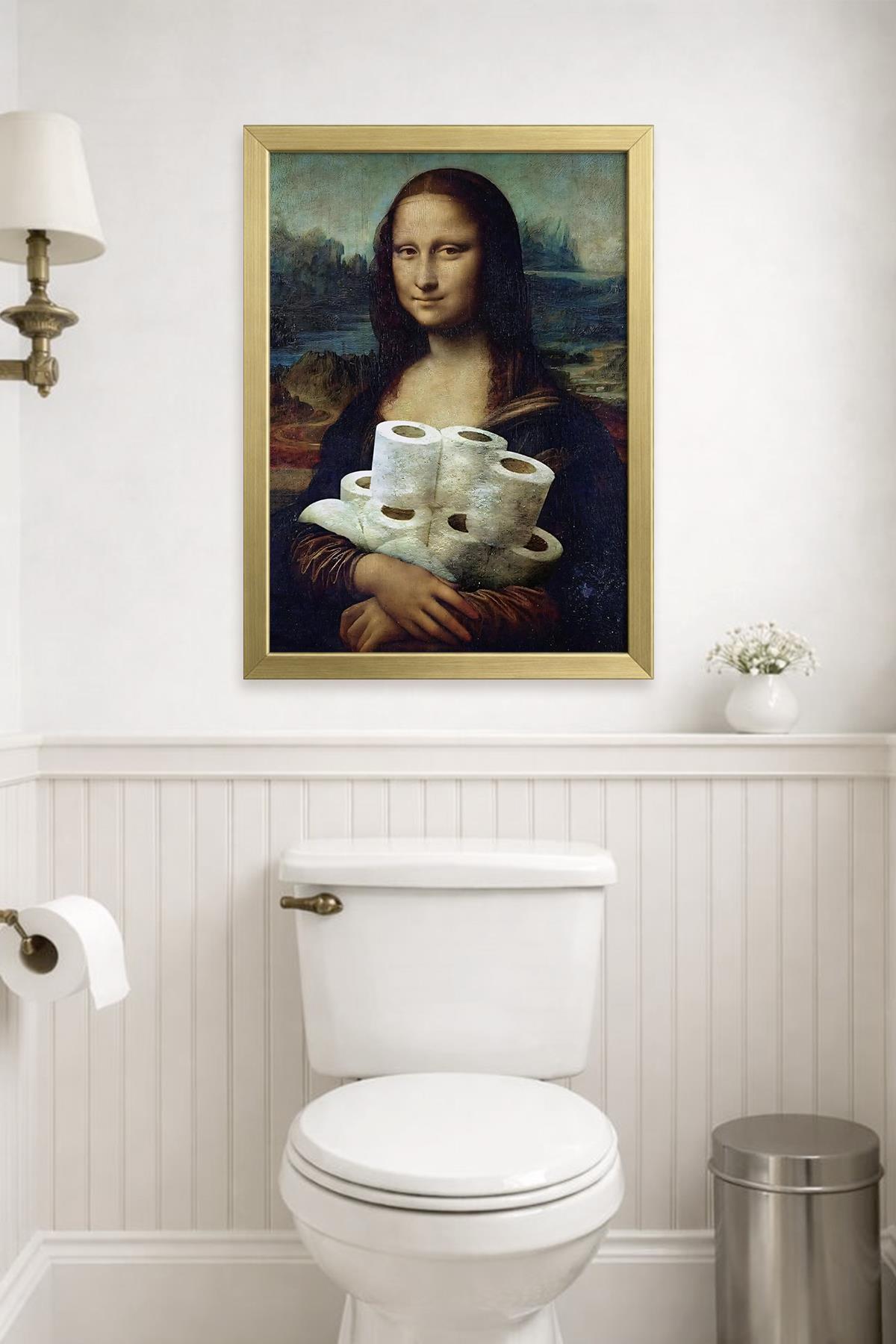 KOI Art Design Mona Rolls Tablo + Ermitaj A3-30x42 cm Altın Çerçeve