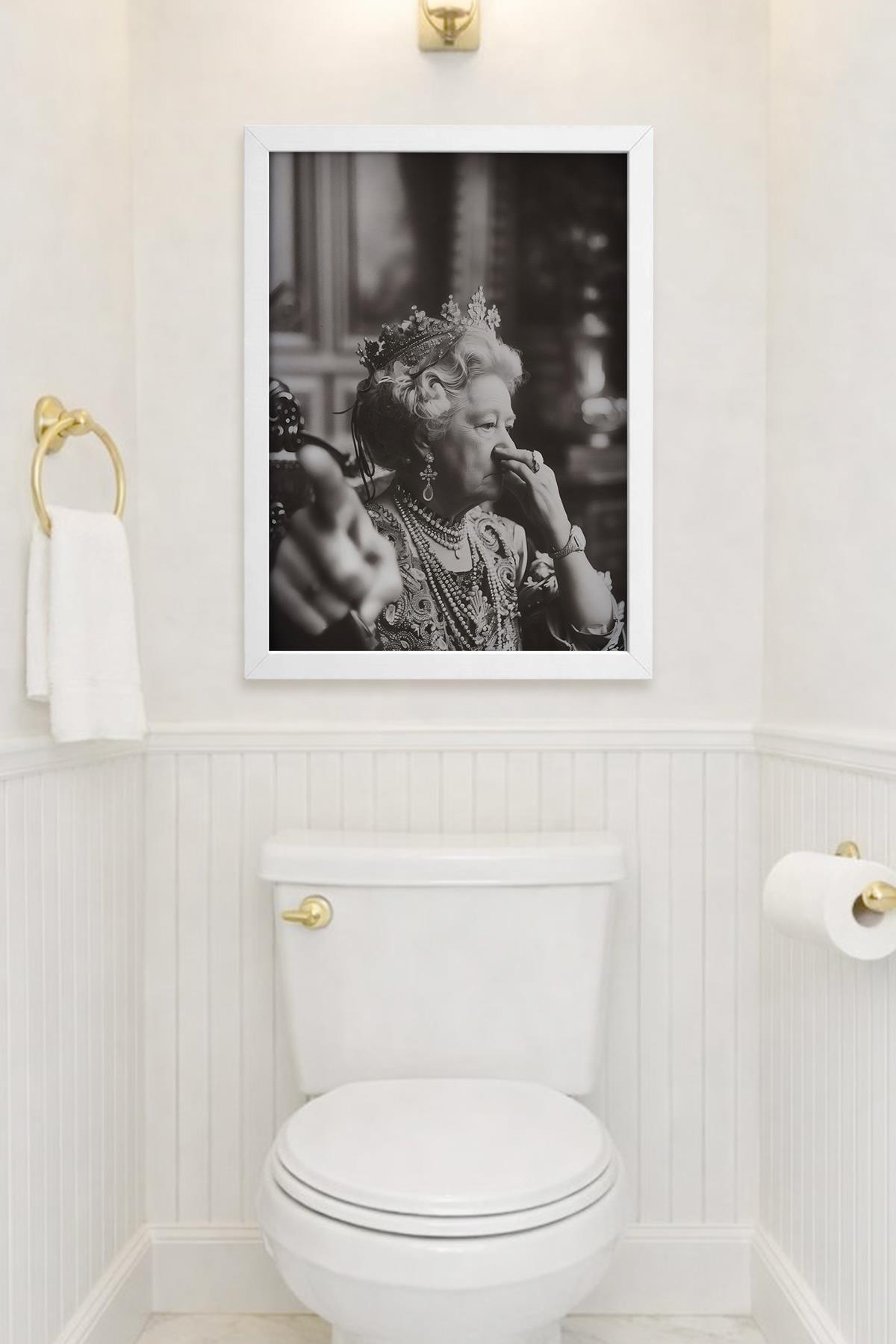 KOİ Art Design Queen Tablo + Ermitaj A3-30x42 cm Beyaz Çerçeve