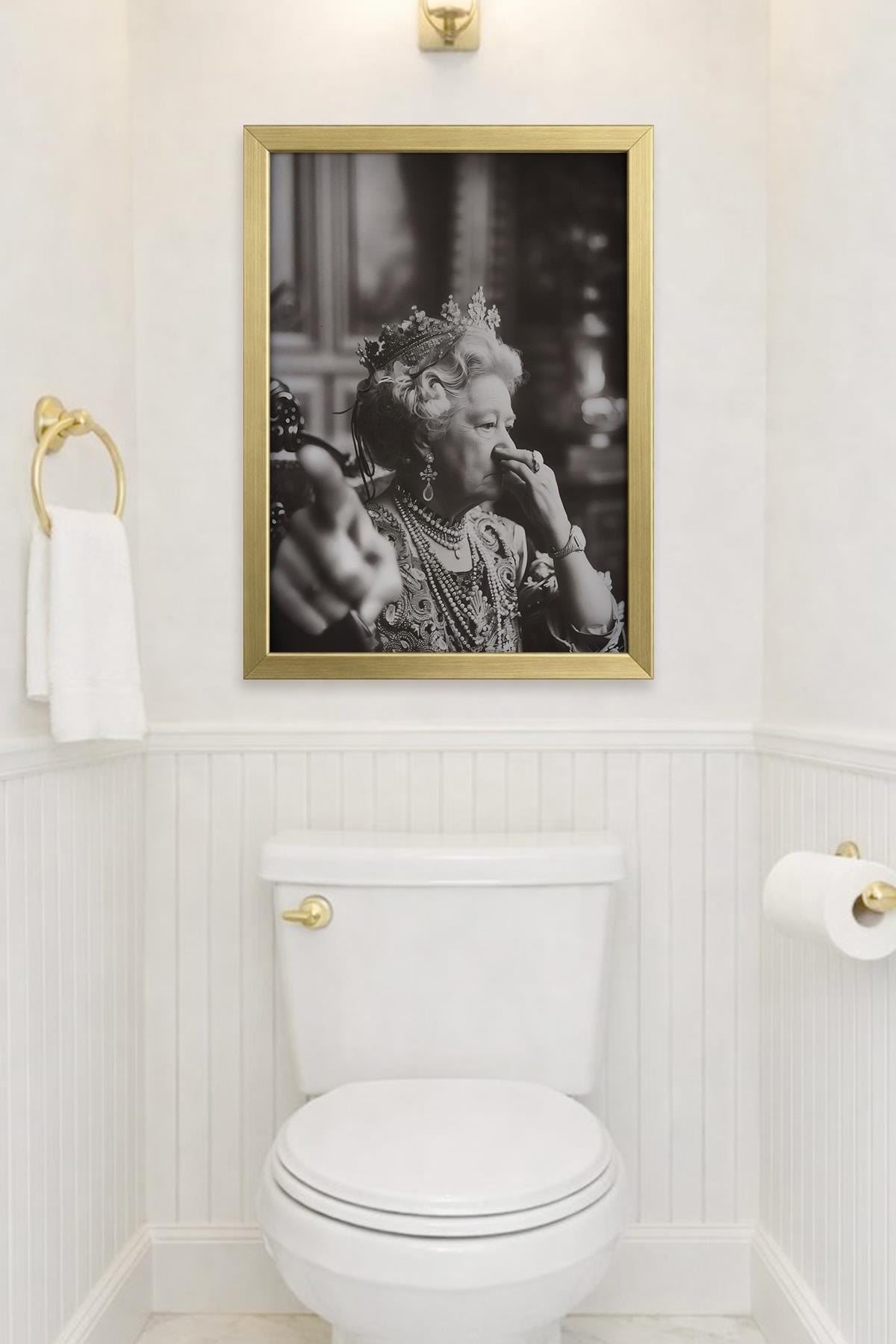 KOI Art Design Queen Tablo + Ermitaj A3-30x42 cm Altın Çerçeve