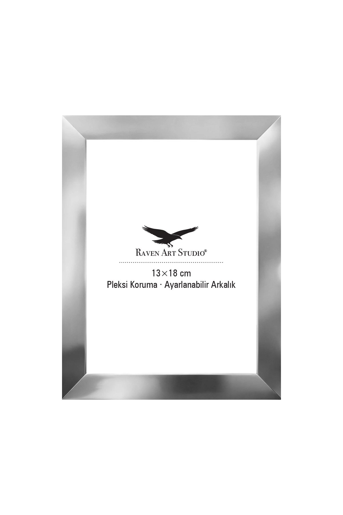 Louvre 13x18cm Gümüş Resim Fotoğraf Belge Poster Evrak Çerçevesi Korumalı Kırılmaz Pleksi Cam