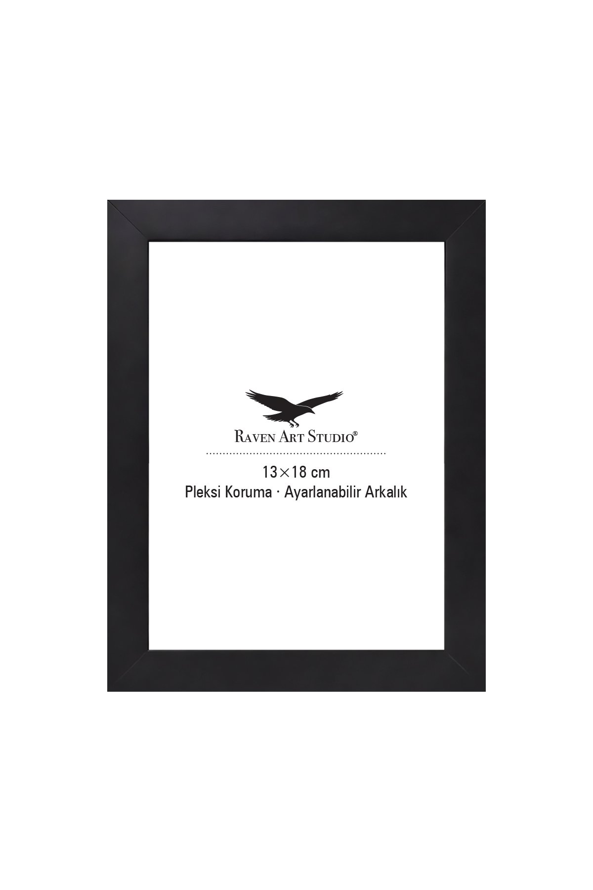 Louvre 13x18cm Siyah Resim Fotoğraf Belge Poster Evrak Çerçevesi Korumalı Kırılmaz Pleksi Cam