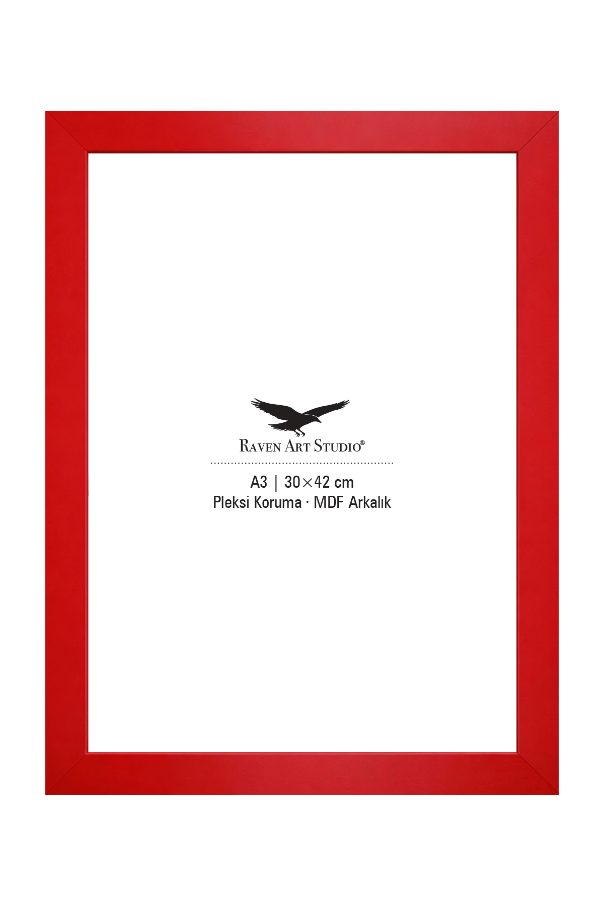 Louvre A3-30x42cm Kırmızı Resim Fotoğraf Belge Poster Evrak Çerçevesi Korumalı Kırılmaz Pleksi Cam