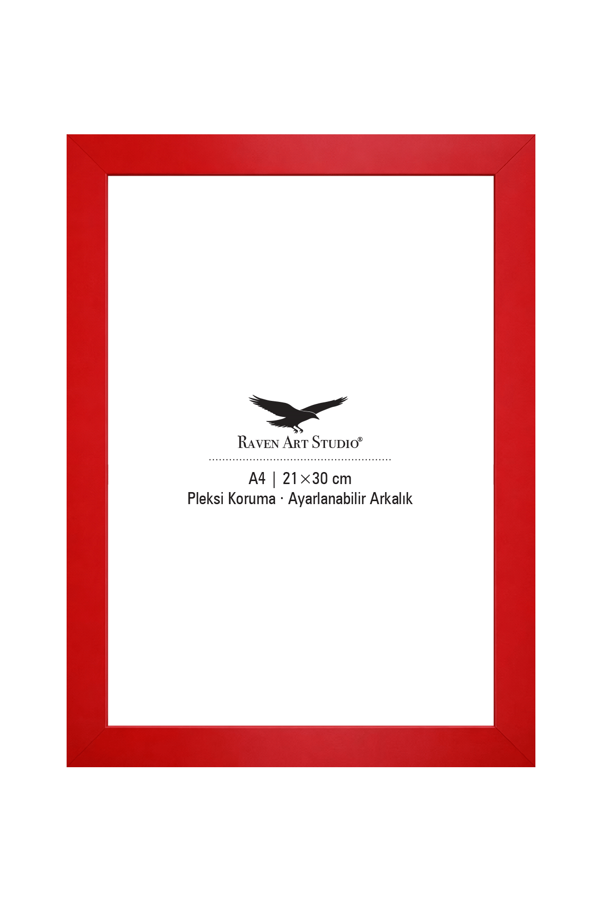 Louvre A4-21x30cm Kırmızı Resim Fotoğraf Belge Poster Evrak Çerçevesi Korumalı Kırılmaz Pleksi Cam