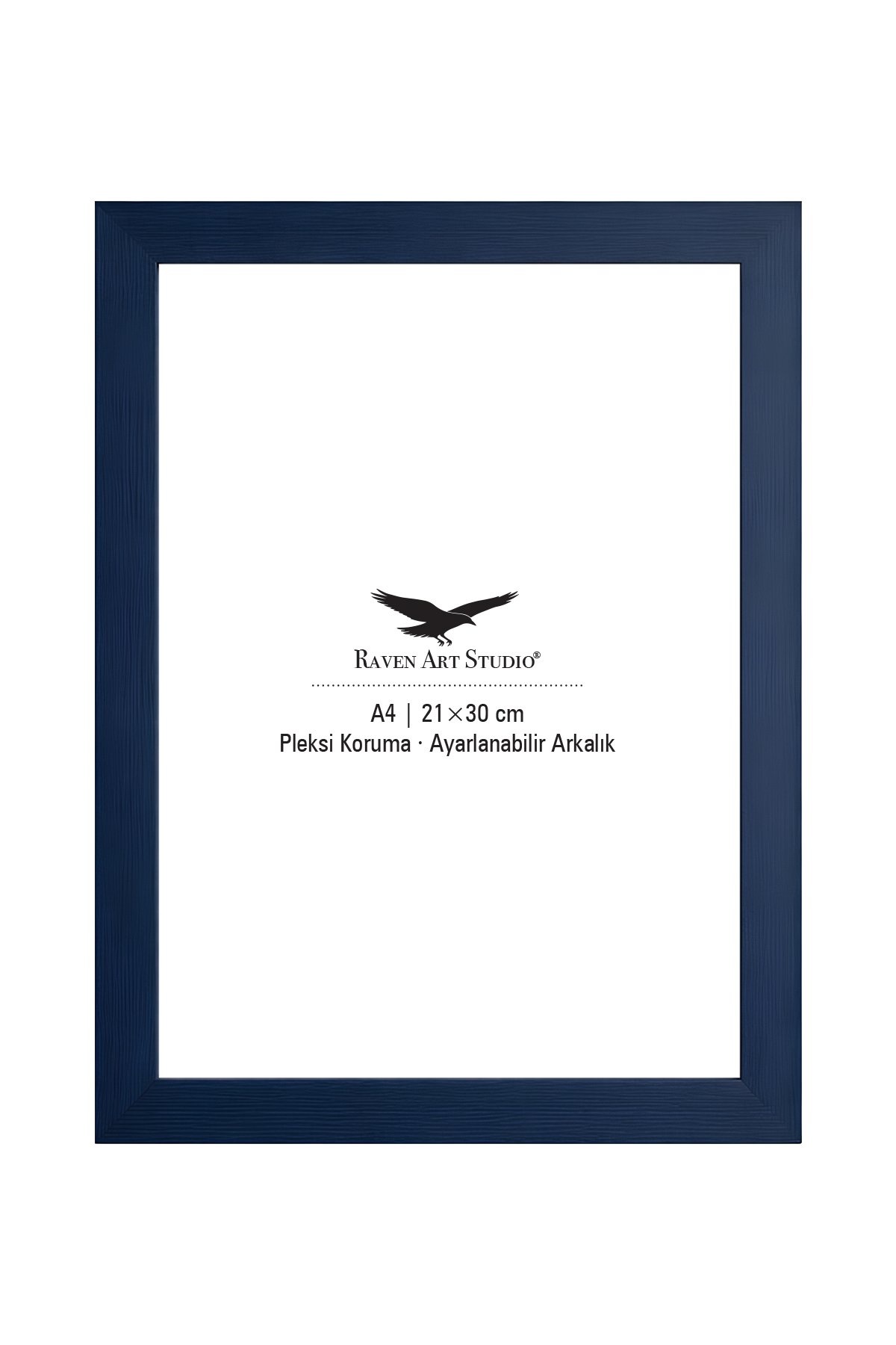 Louvre A4-21x30cm Lacivert Resim Fotoğraf Belge Poster Evrak Çerçevesi Korumalı Kırılmaz Pleksi Cam