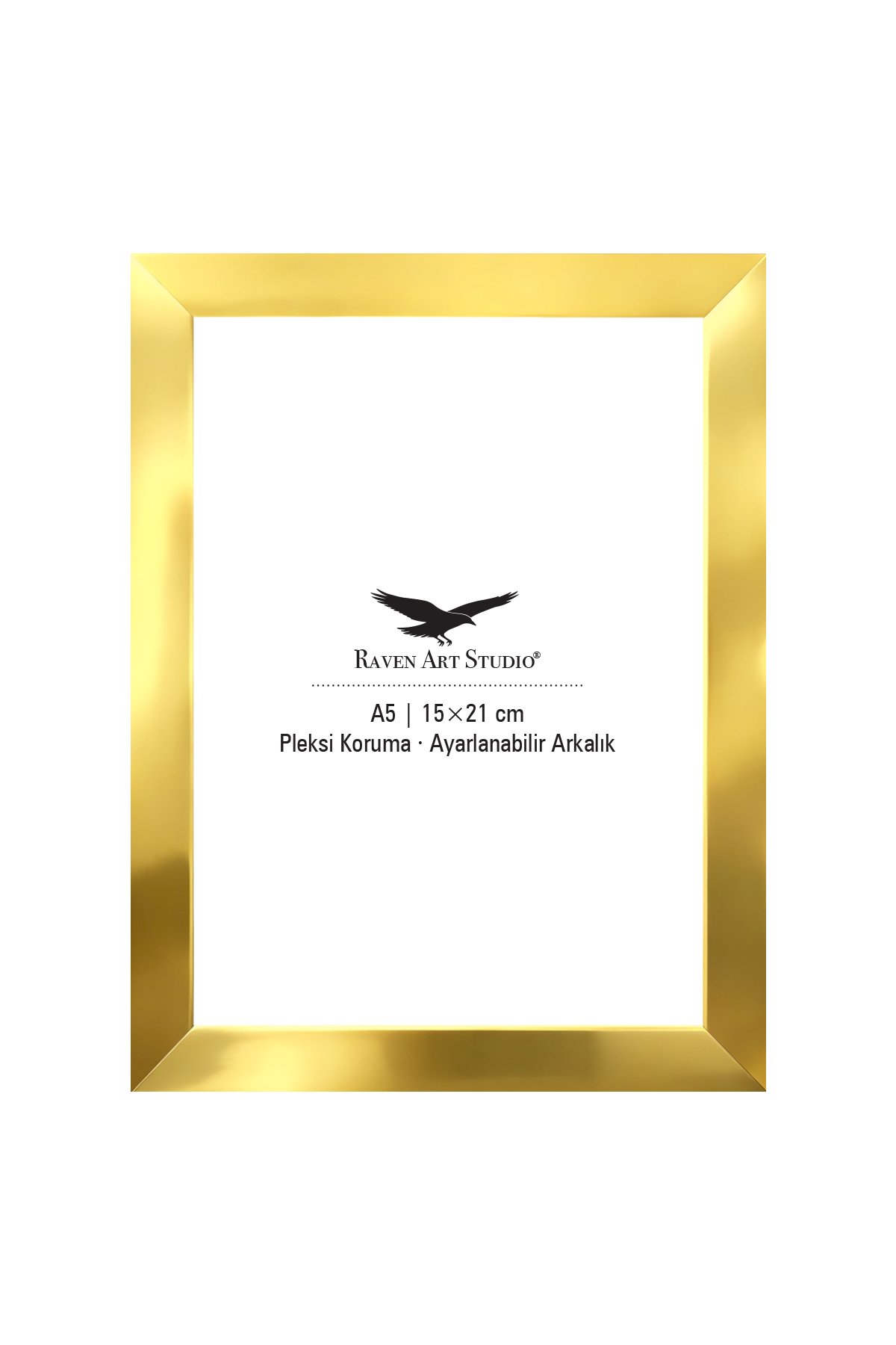 Louvre A5-15x21cm Altın Resim Fotoğraf Belge Poster Evrak Çerçevesi Korumalı Kırılmaz Pleksi Cam