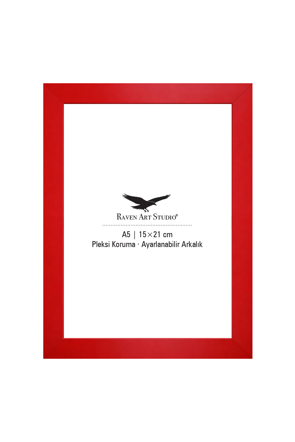 Louvre A5-15x21cm Kırmızı Resim Fotoğraf Belge Poster Evrak Çerçevesi Korumalı Kırılmaz Pleksi Cam