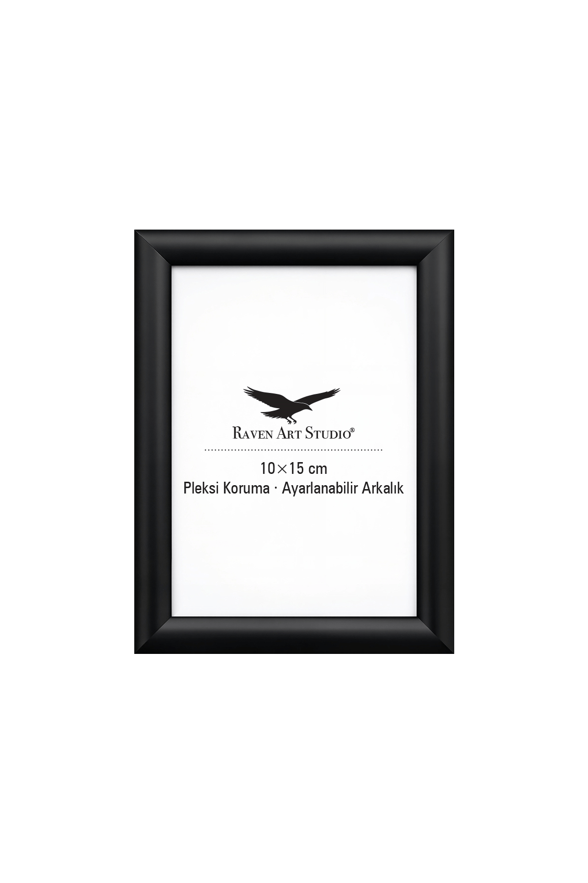 Pergamon 10x15cm Siyah Resim Fotoğraf Belge Poster Evrak Çerçevesi Korumalı Kırılmaz Pleksi Cam