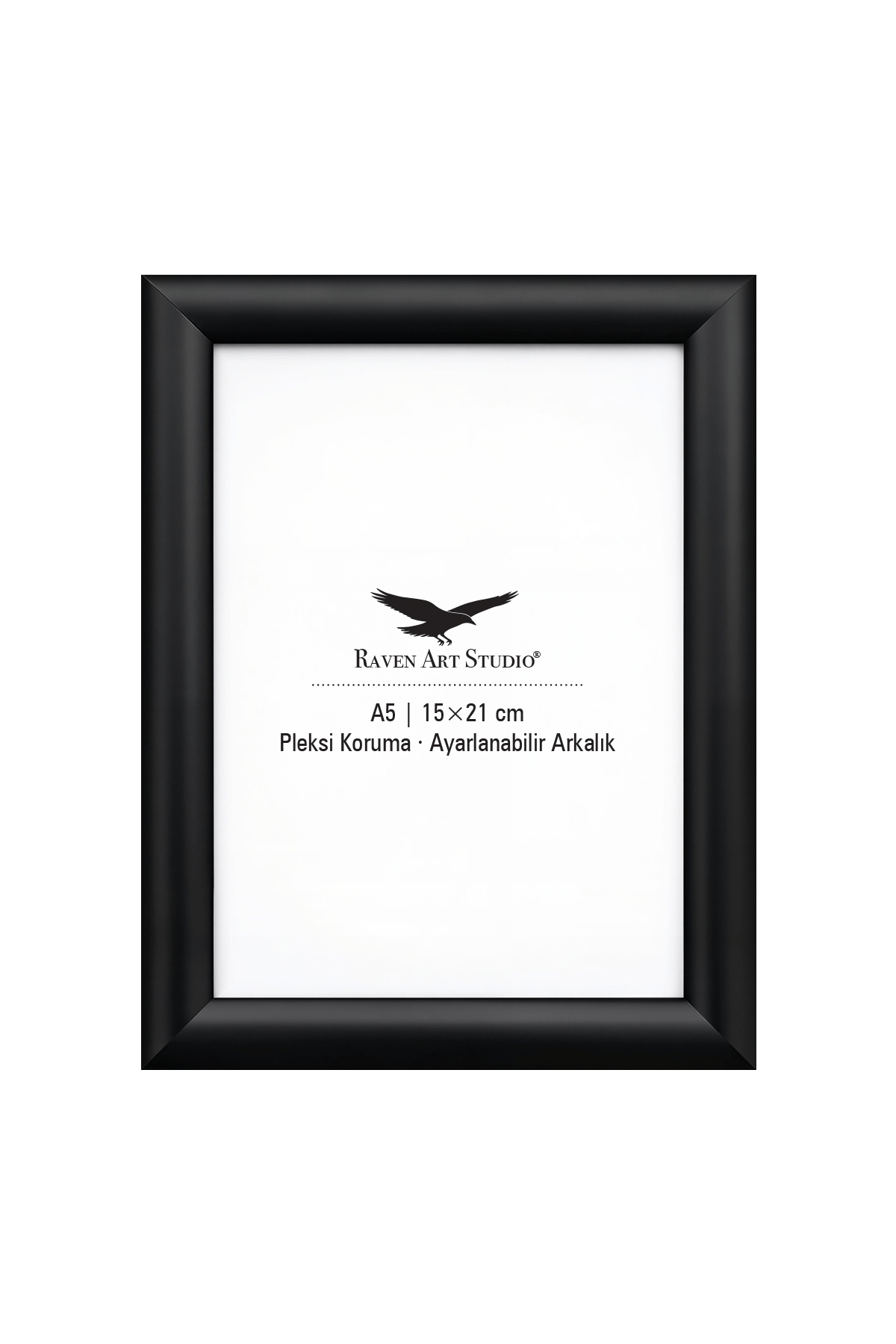 Pergamon 15x21cm Siyah Resim Fotoğraf Belge Poster Evrak Çerçevesi Korumalı Kırılmaz Pleksi Cam