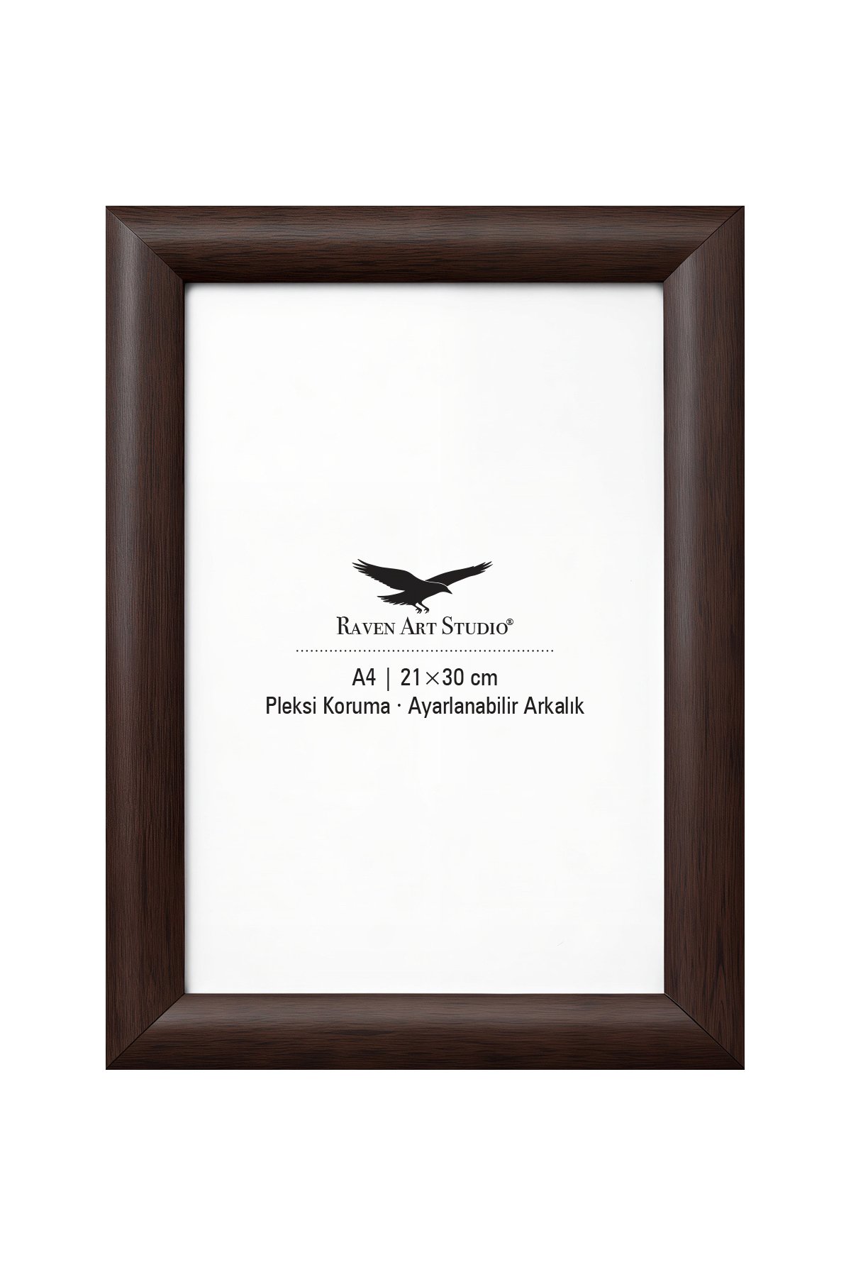 Pergamon A4-21x30cm Kahverengi Resim Fotoğraf Belge Poster Evrak Çerçevesi Korumalı Kırılmaz Pleksi Cam