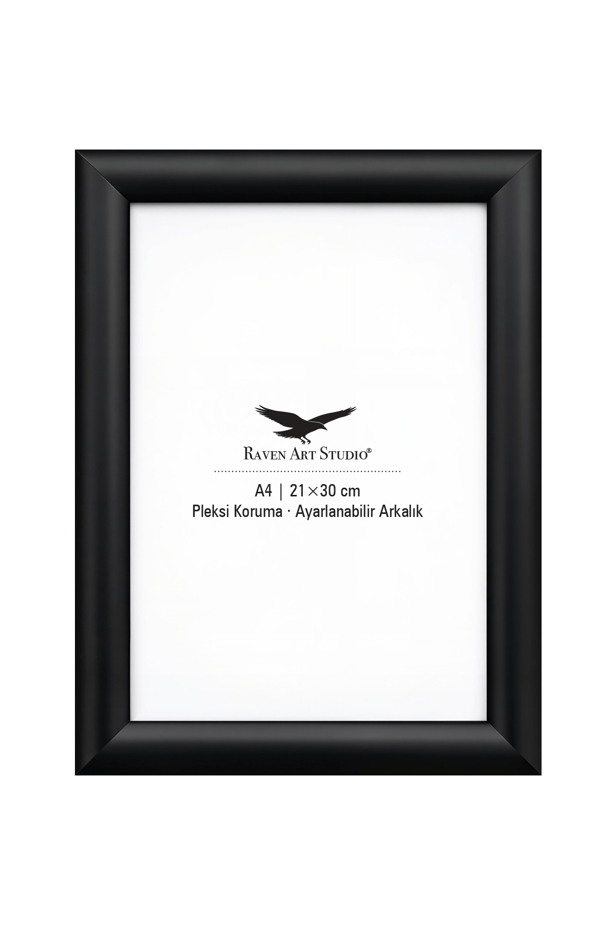 Pergamon A4-21x30cm Siyah Resim Fotoğraf Belge Poster Evrak Çerçevesi Korumalı Kırılmaz Pleksi Cam