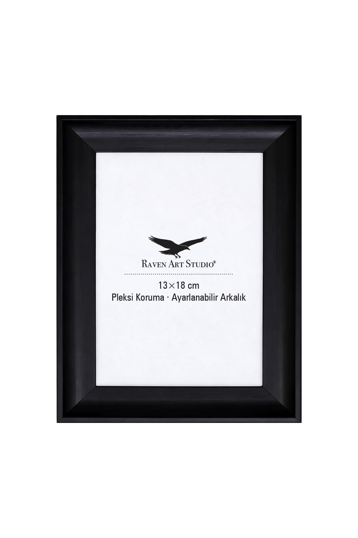 Pyramid 13x18cm Siyah Resim Fotoğraf Belge Poster Evrak Çerçevesi Korumalı Kırılmaz Pleksi Cam