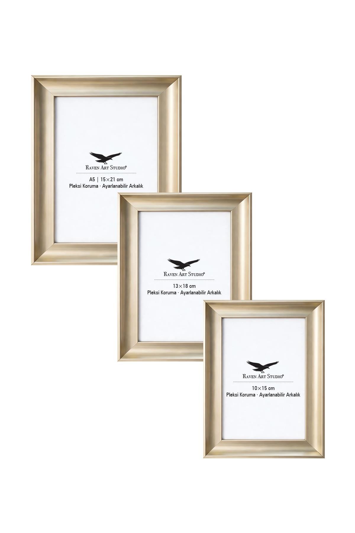 Pyramid Platin 3'lü Set 10x15cm + 13x18cm + 15x21cm Korumalı Kırılmaz Pleksi Cam