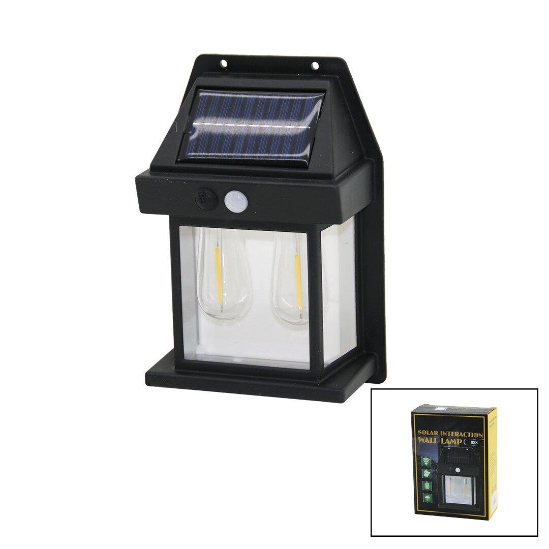2 LAMBA SOLAR - SENSÖRLÜ APLİK DUVAR LAMBASI DIŞ MEKAN 5.5V - 1W - 1800mAh (5293)