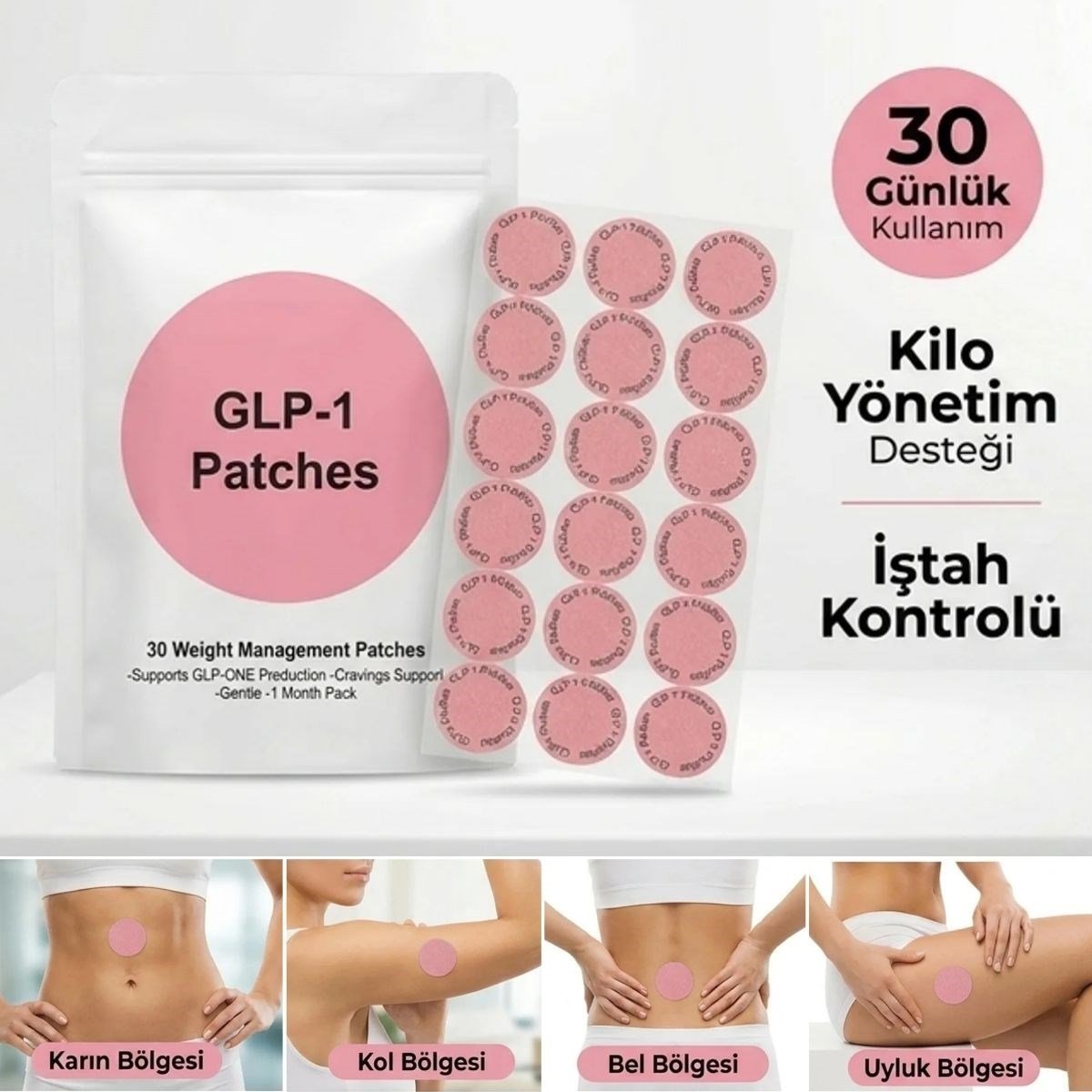 30 Adet Kilo Yönetimi Destek Bantları – İştah Kontrolü ve Günlük Wellness Desteği (5293)