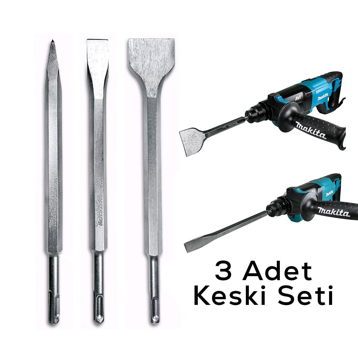 3PCS MURÇ SETİ SİVRİ -DÜZ 25CM (5293)