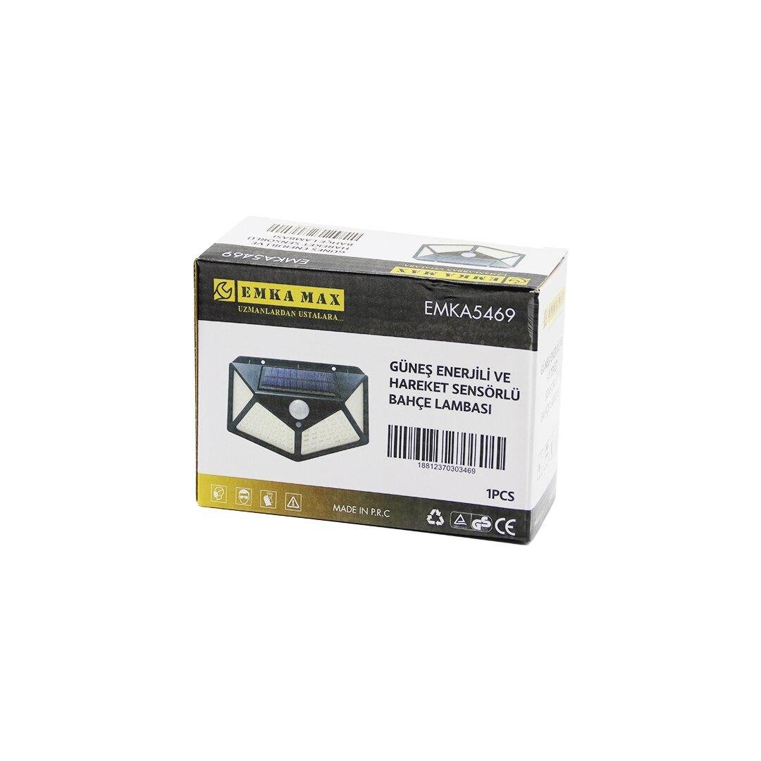 4 AÇILI   SOLAR - HAREKET SENSÖRLÜ  APLİK DUVAR LAMBASI  DIŞ MEKAN   9.5 X 13.5CM (5293)