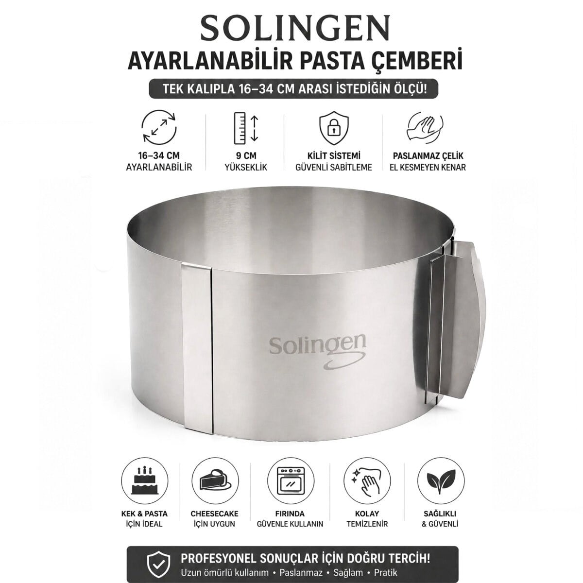 AYARLANABİLİR METAL KEK KALIP 16-34CM (5293)