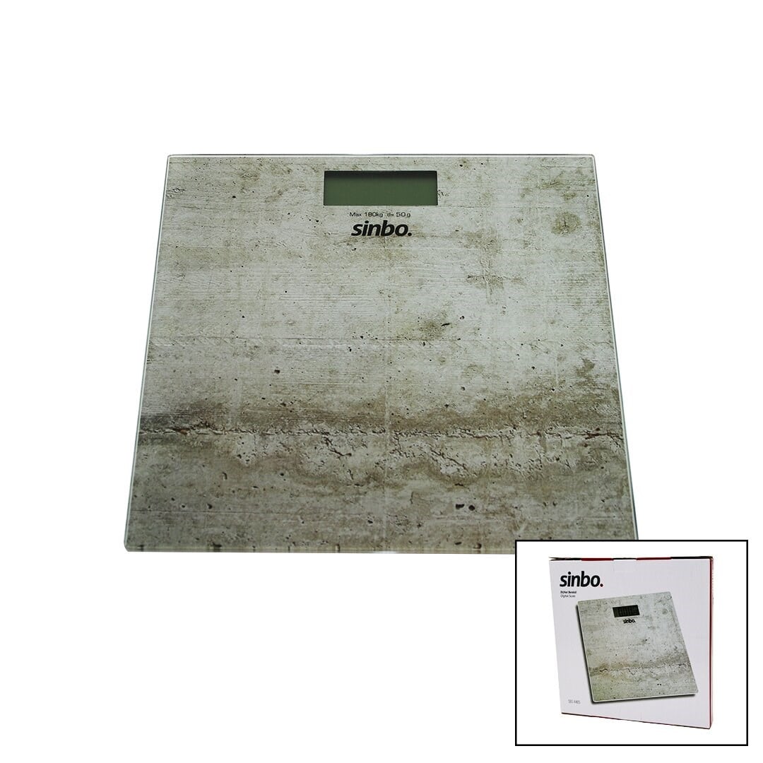 DİJİTAL - PİLLİ  CAM BANYO BASKÜLÜ  LCD EKRAN - SICAKLIK GÖSTERGELİ   180KG/50GR   28X28CM  SBS-4465 (5293)