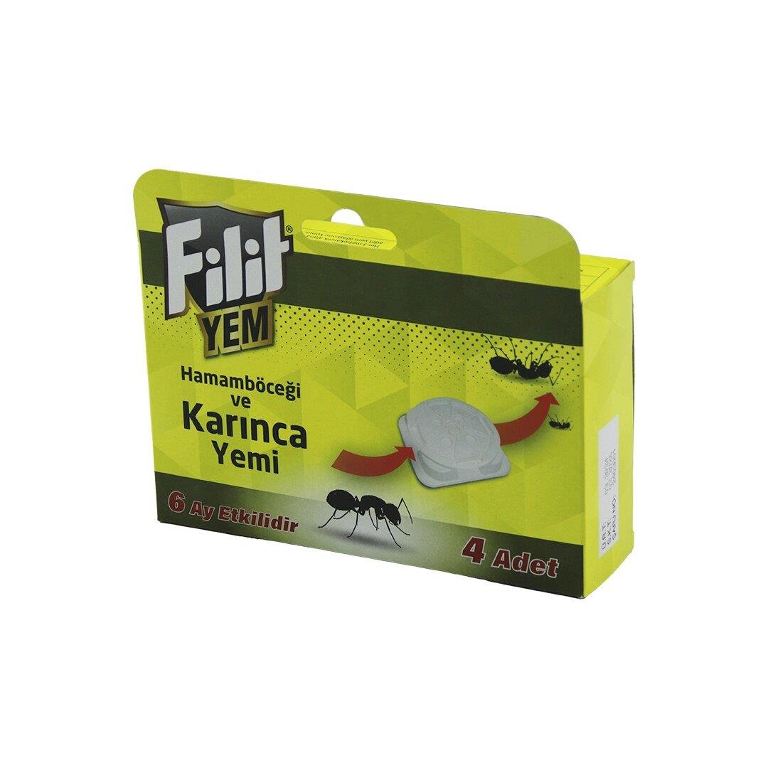 FİLİT  4PCS  KARINCA - HAMAM BÖCEK  YEMİ   6AY ETKİLİ - İSTASYON   YEM: 1.5GR X 4AD.=6GR (5293)
