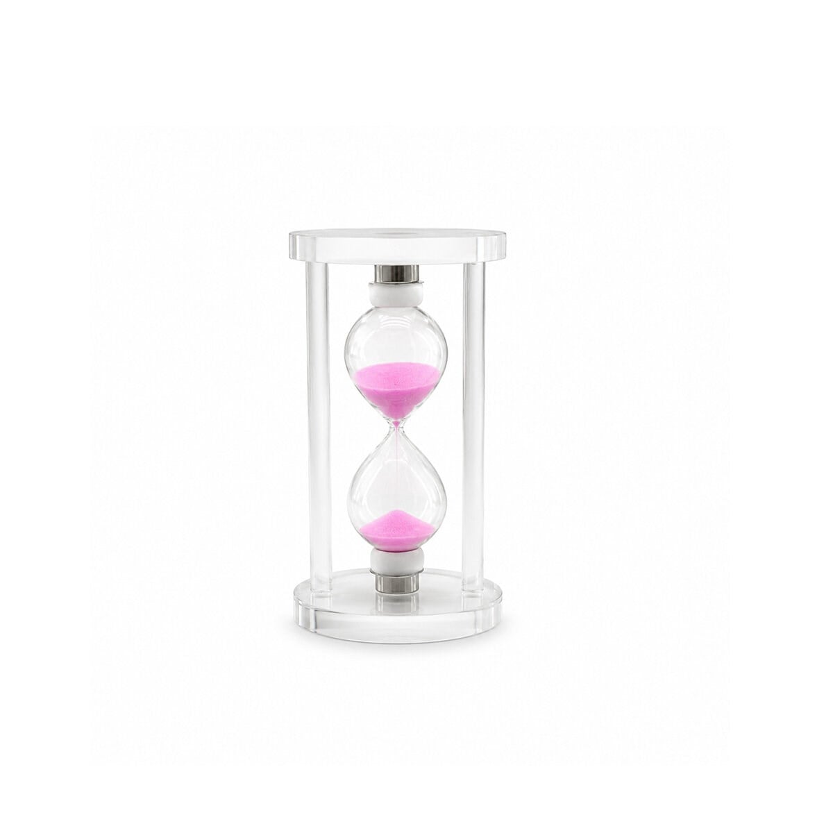 KÜÇÜK CAM KUM SAATİ CAM STANDLI= ÇAP: 6CM-YÜKSEKLİK: 10CM (5293)
