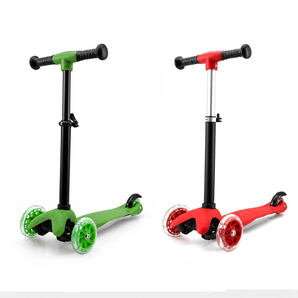 MINI SCOOTER RIDEN SHINE IŞIKLI SCOOTER 55X57-64-71CM FOSFORLU RENKLİ +2 YAŞ - 40KG MAX TAŞIMA HERHANGİ BİR RENK GÖNDERİLİR (5293)