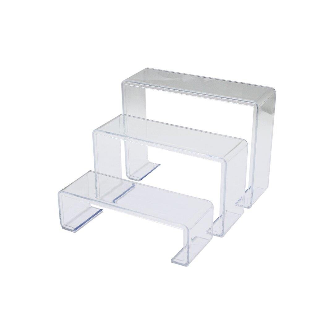 POŞETLİ 3 BOY MERDİVEN TEŞHİR AYAK YÜKSEKLİK: 6-11.5-16.5CM DERiNLİK: 6.5CM EN: 19.5-20.5-21.5CM (5293)