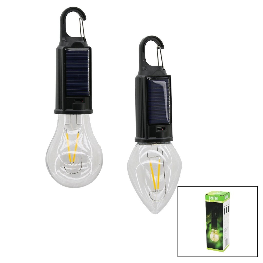 SOLAR - USB ŞARJ SEYYAR AMPUL MODEL=RUSTİK KAMP LAMBASI MANDALLI KANCA ASKILIK 3-KADEME IŞIK PT-331 (5293)