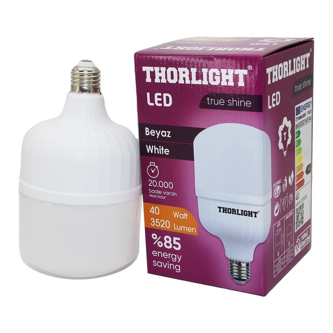 THORLIGHT 40W E27 TORCH T-SHAPE BEYAZ LED AMPUL T-40B (5293)