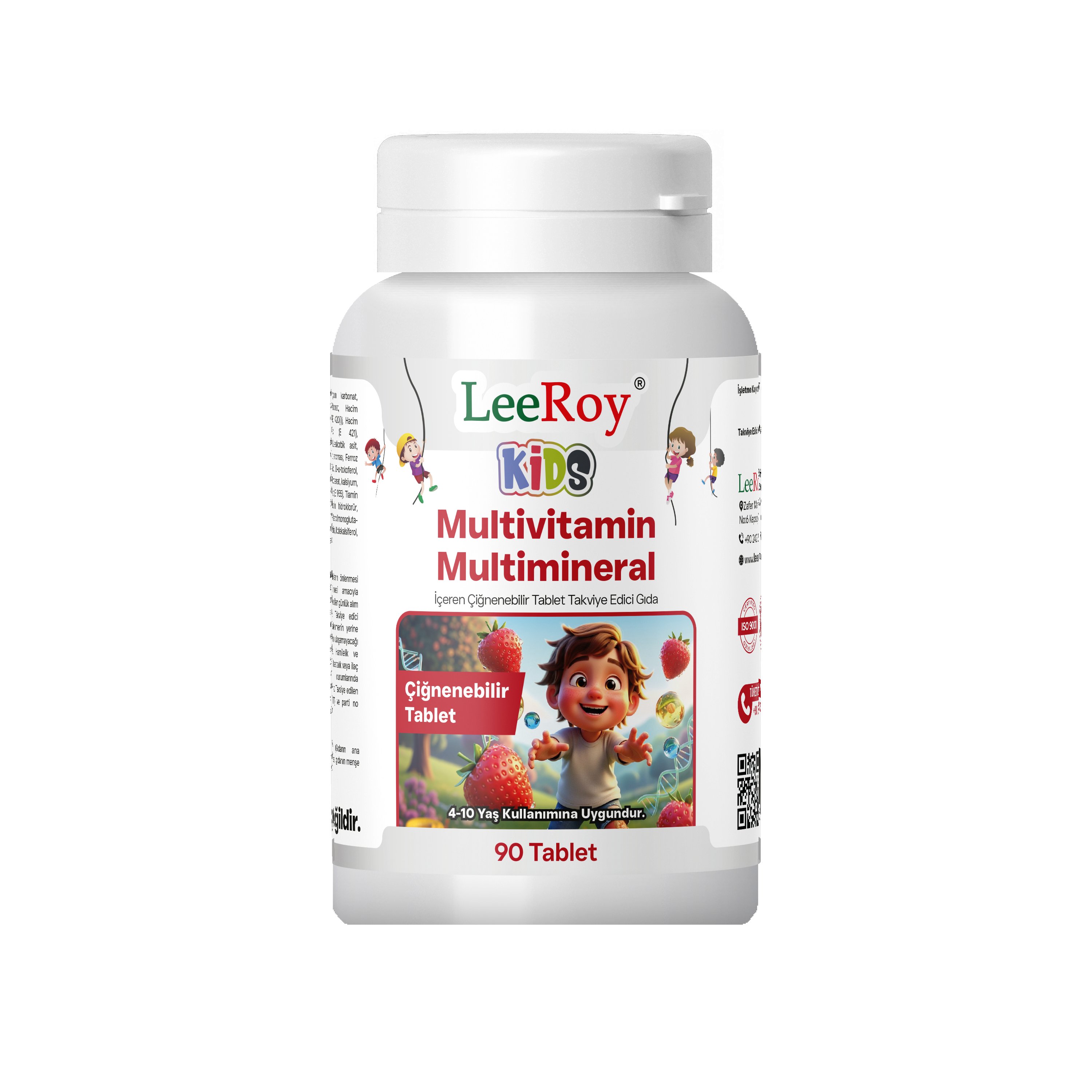 Leeroy Kids Multivitamin+Multimineral 4-10 Yaş 90 Tablet