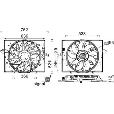 FAN MOTORU DAVLUMBAZLI ÇAP 487MM 9 KANAT
