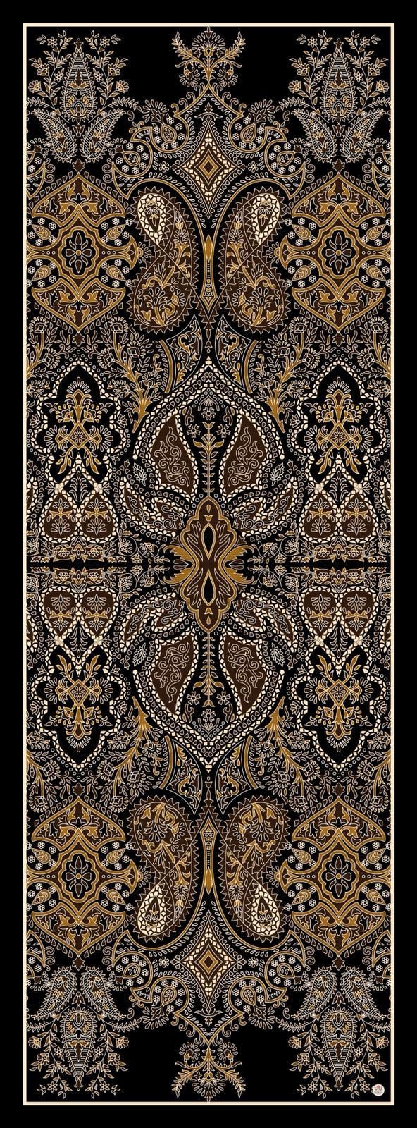 Etnik Desen SiyahDesenli Şalrosen design