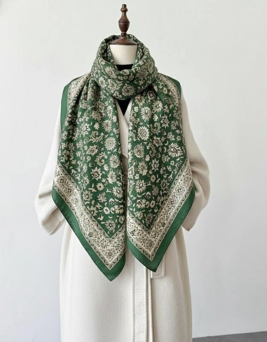 Royal Desen YeşilDesenli Şalrosen design