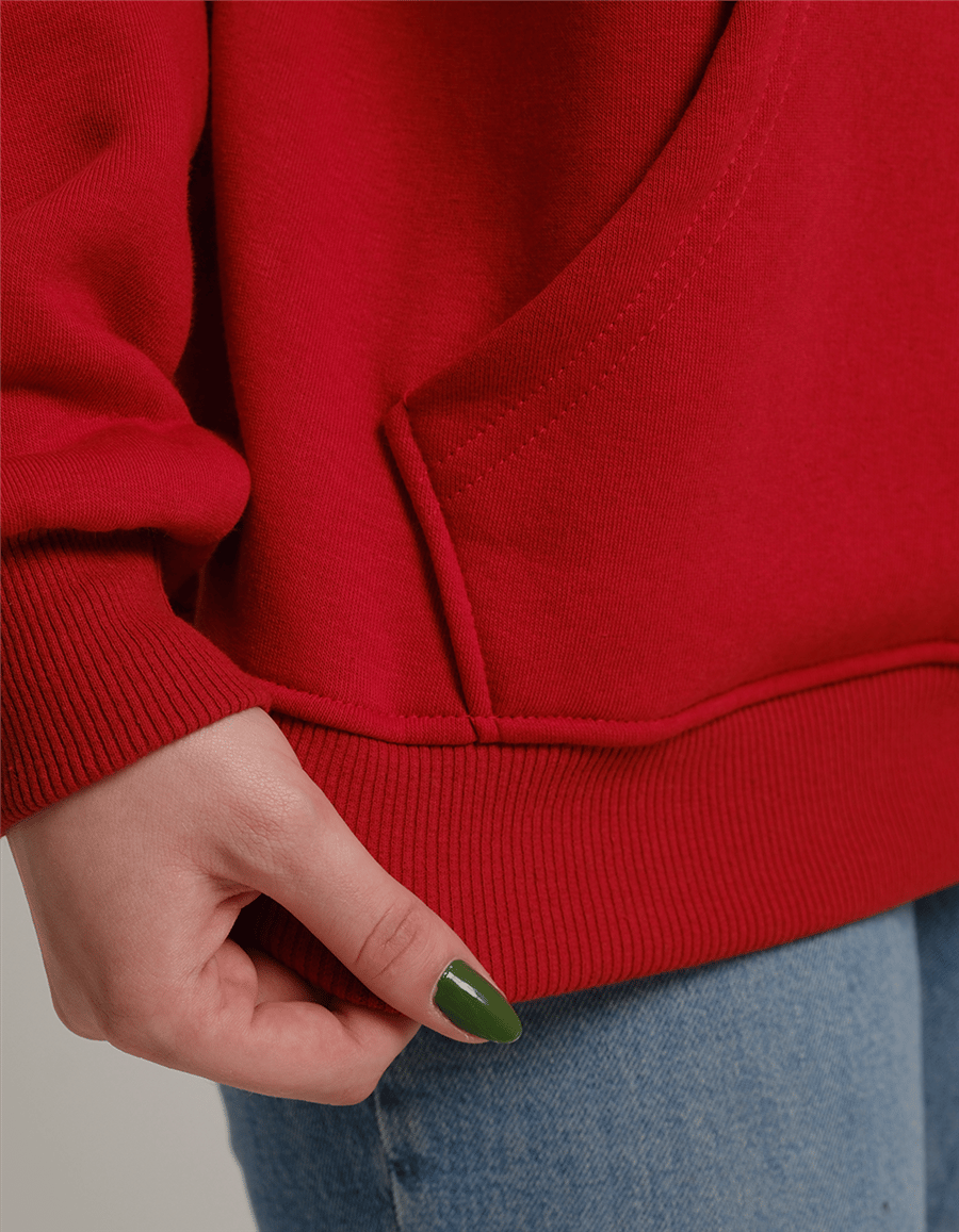 Gitarlı Köpek Baskılı Unisex Kapüşonlu Sweatshirt