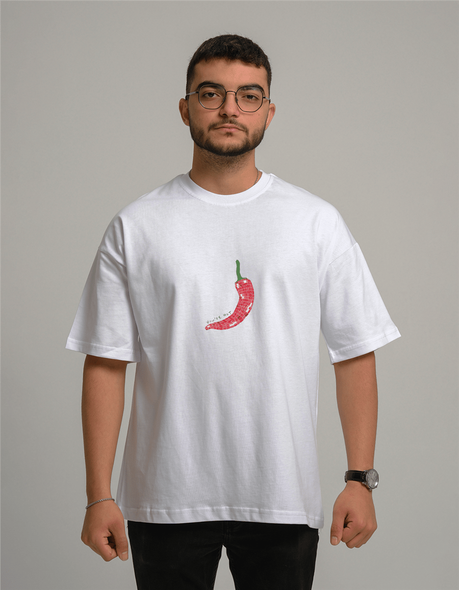 You Are Hot Baskılı Unisex Oversize T-Shirt
